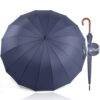 Large windproof umbrella - strong luxurious umbrella blue