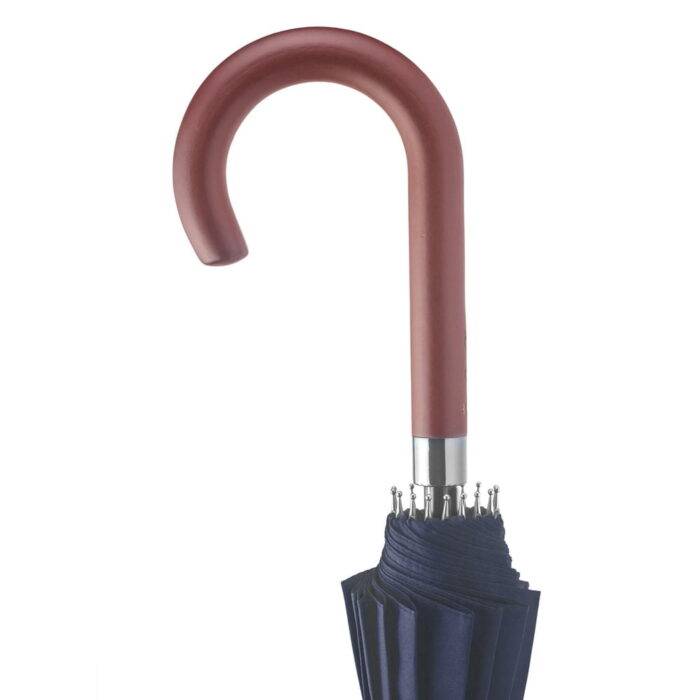 Large windproof umbrella - strong luxurious umbrella wood handle blue 5