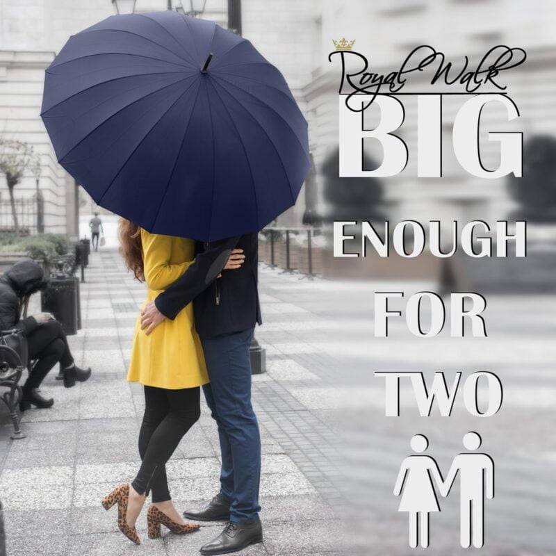 Large windproof umbrella - big enoph for 2 people - blue