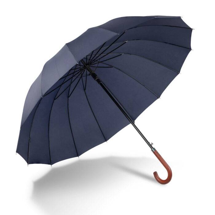 Large windproof umbrella - strong luxurious umbrella blue 3