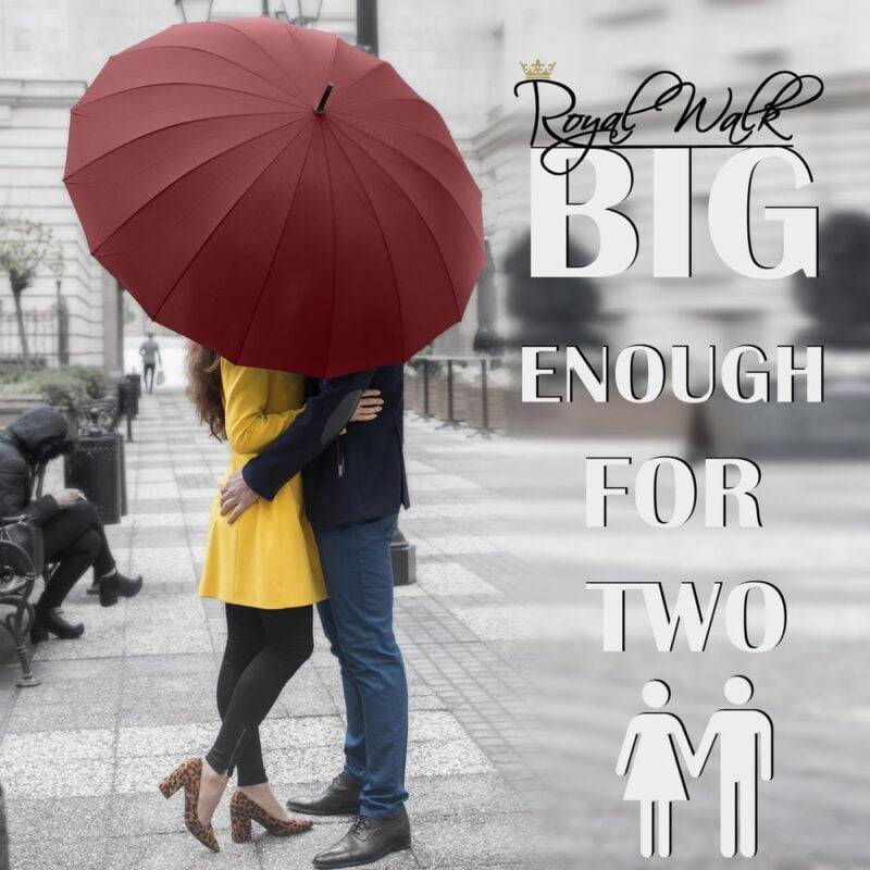 Large windproof umbrella - big enoph for 2 people - dark red