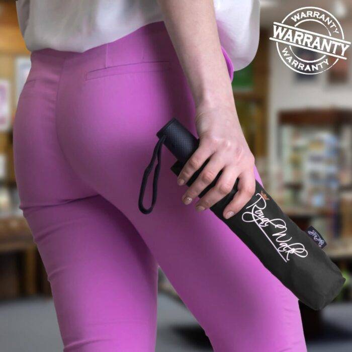 Folding windproof umbrella automatic and compact black 2