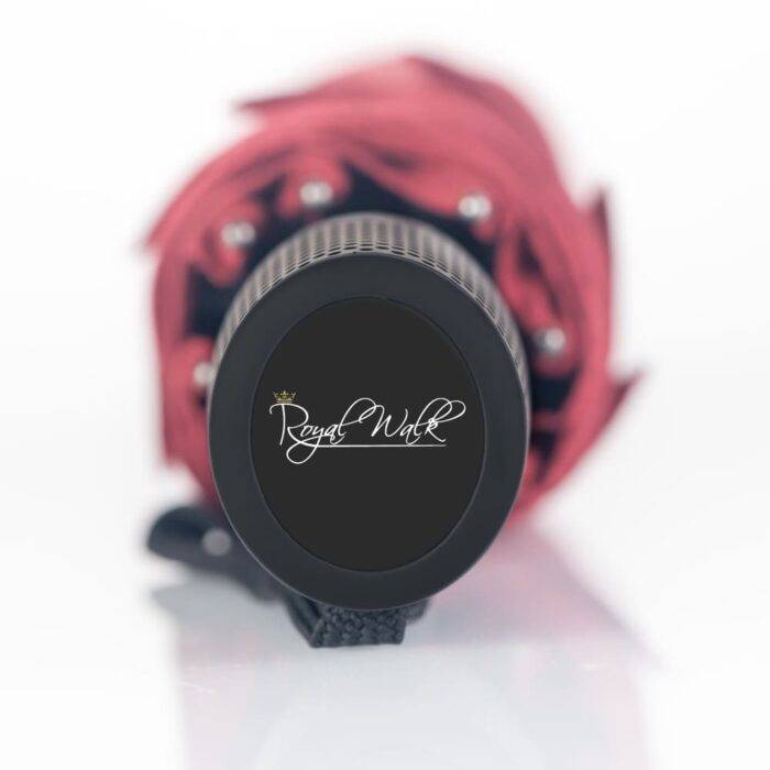 windproof folding umbrella automatic and compact dark red 5