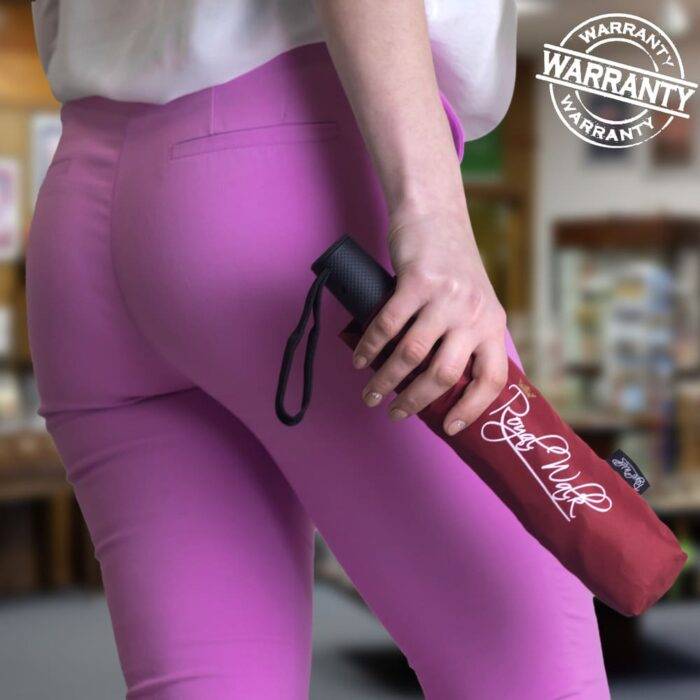 windproof folding umbrella automatic and fast drying dark red 1