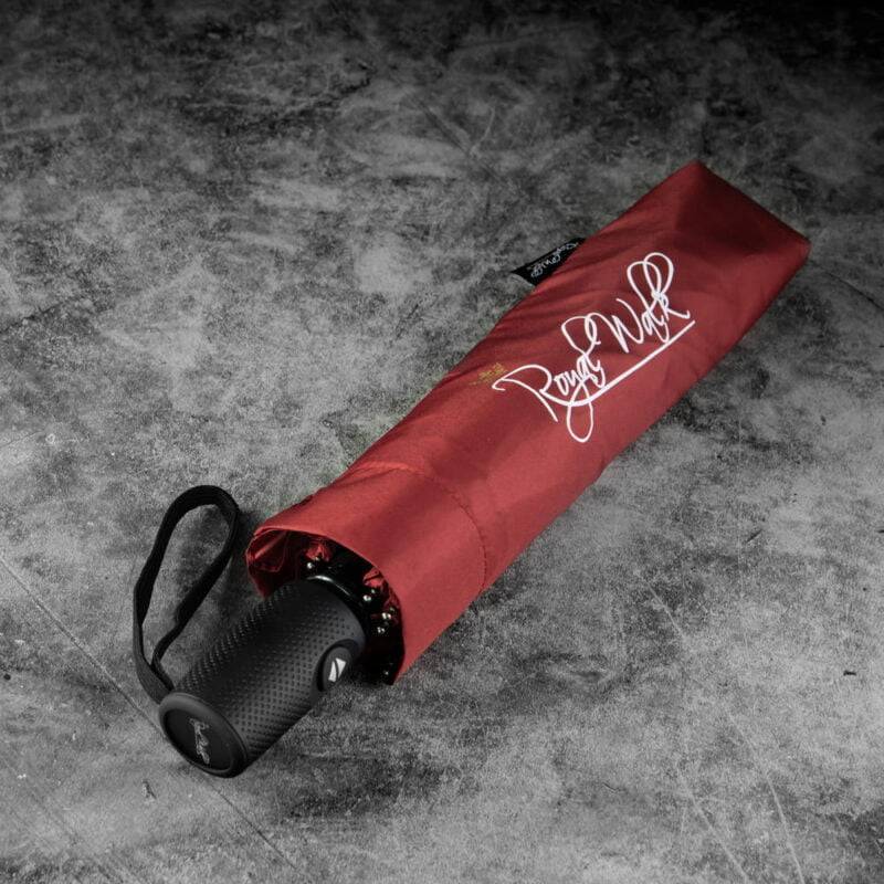 windproof folding umbrella automatic and compact dark red 11