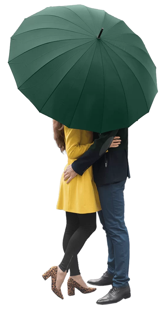 Compact Folding Umbrella for Rain Automatic Open & Close, Compact Design for Travel and Fast Drying Fabric 40 inch (102 cm) diameter - Dark Green 44 Large windproof umbrella - luxurious wood handle for 2 people dark green 9