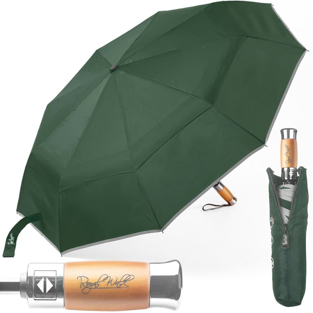 Ombrello pieghevole semi-automatico verde Accessori Ombrelli e accessori per la pioggia Buenos New Chess 