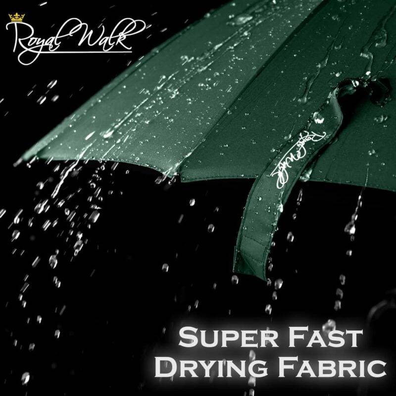Large windproof umbrella water repellency fast drying fabric dark green 7