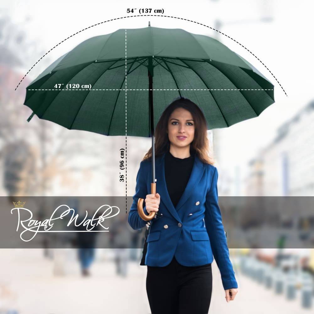 Large umbrella windproof - dark green