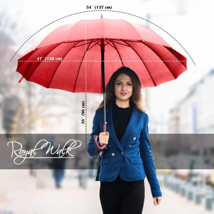 Luxurious large umbrella - big enough for 2 people - red 1