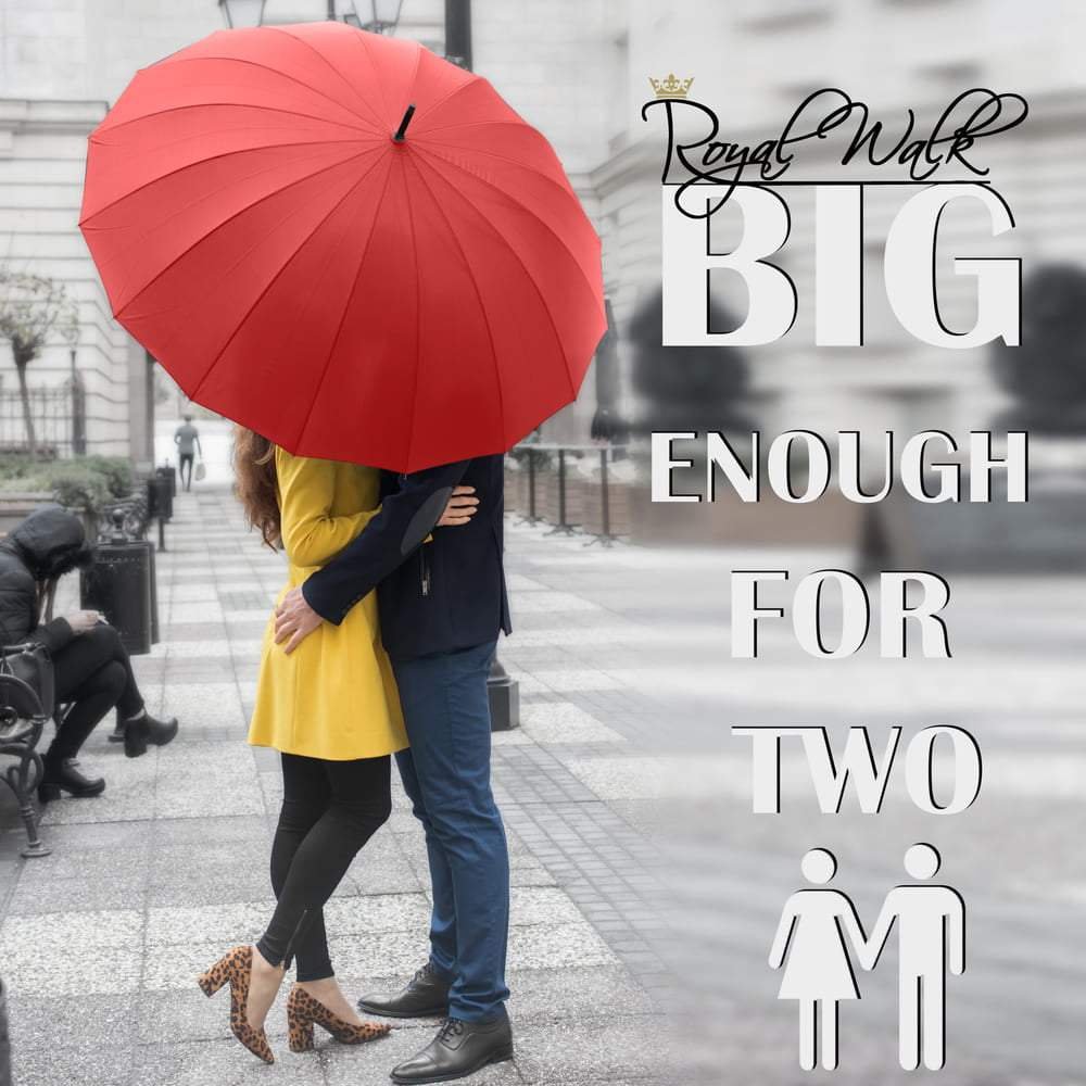 fee Doordeweekse dagen Mooie vrouw ☔ Luxe Grote Paraplu met Houten Handvat 54" Royal Walk