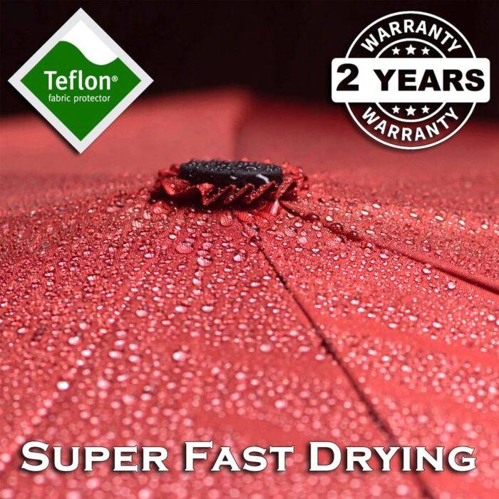 folding travel umbrella for rain automatic red 10