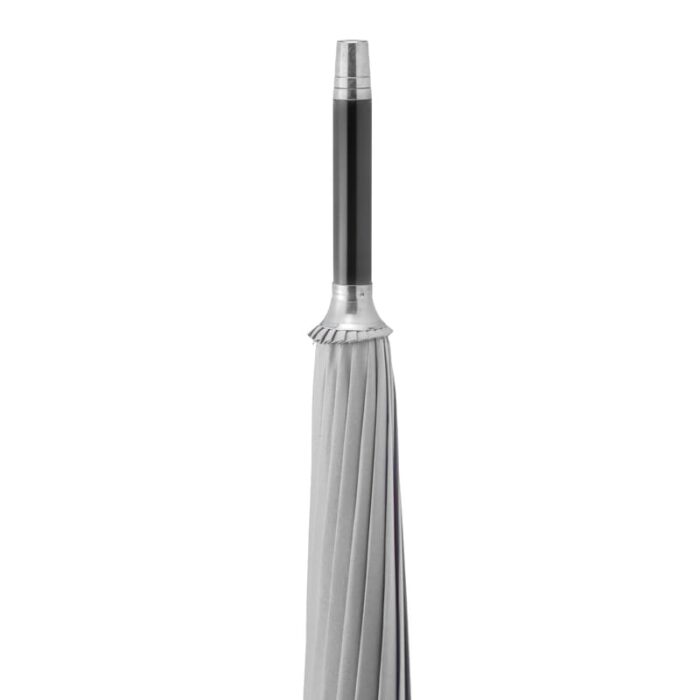 Large Umbrella for Rain, Walking Stick with Real Wood Handle, Automatic Open, 16 Ribs, 54 Inch Arc, 120cm Diameter - Grey 35 Large Umbrella for Rain Luxury strong big umbrella - grey 2