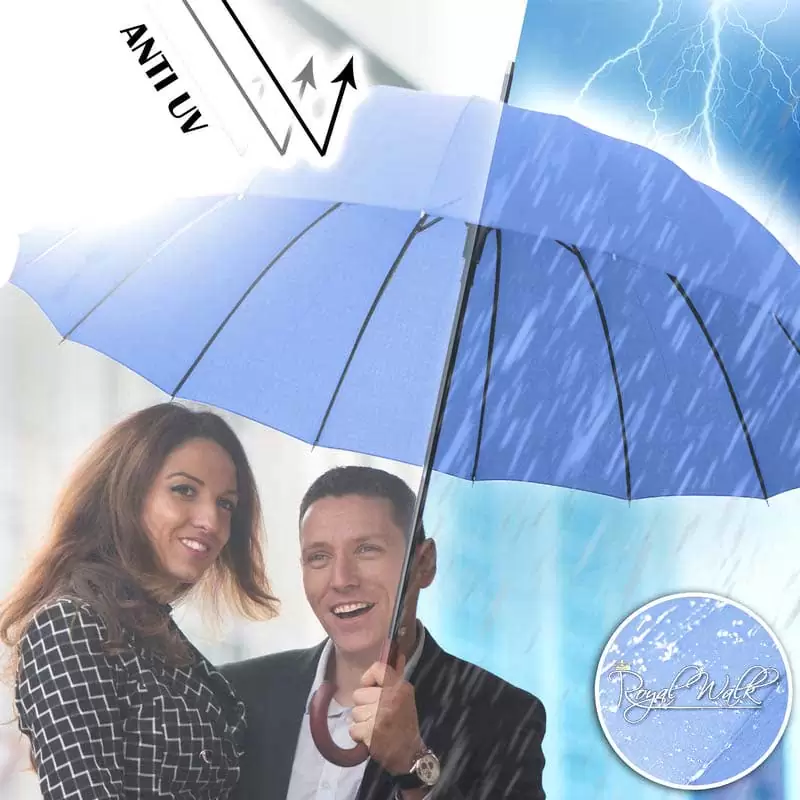 Large umbrella for rain with UV protection - light blue Large umbrella for rain with UV protection - light blue