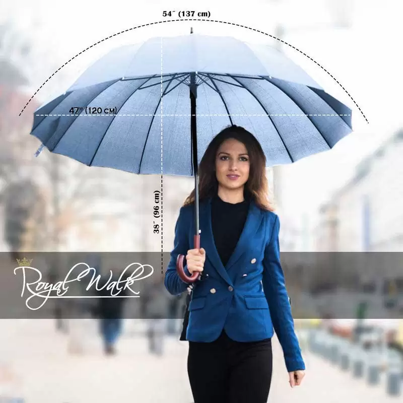 Large womens umbrella windproof - light blue Large womens umbrella windproof - light blue