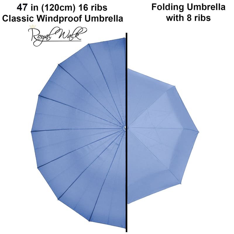 ☔ Ausgefallener großer Regenschirm mit Holzgriff 54 Royal Walk