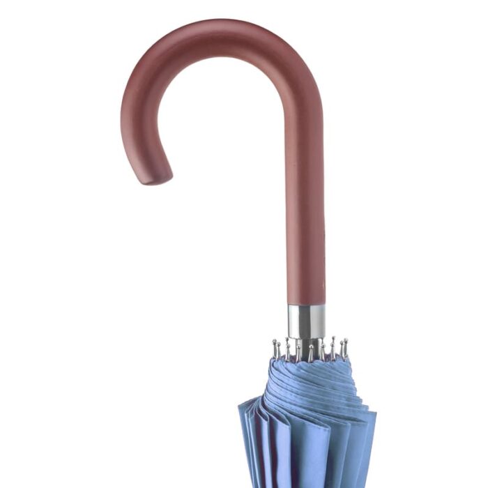 Large Umbrella for Rain, Walking Stick with Real Wood Handle, Automatic Open, 16 Ribs, 54 Inch Arc, 120cm Diameter - Light Blue 32 Large Umbrella for Rain Luxury big umbrella with wood handle - slate blue 1