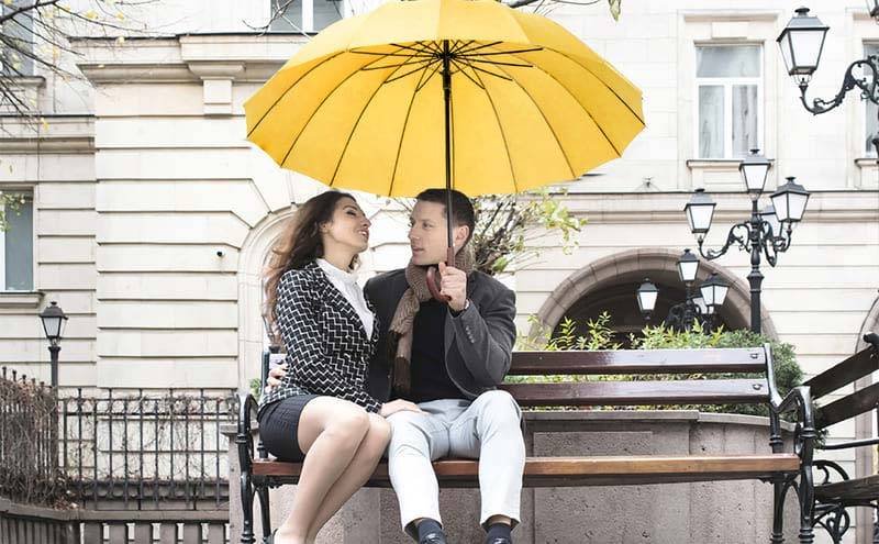 ☔ Luxuriöser großer Regenschirm – Holzgriff 137 cm Royal Walk