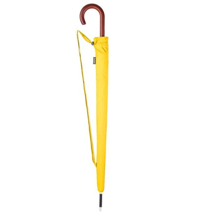 Large Umbrella for Rain, Walking Stick with Real Wood Handle, Automatic Open, 16 Ribs, 54 Inch Arc, 120cm Diameter - Yellow 35 Large Umbrella for Rain Luxury strong big umbrella with shoulder strap - Yellow 2