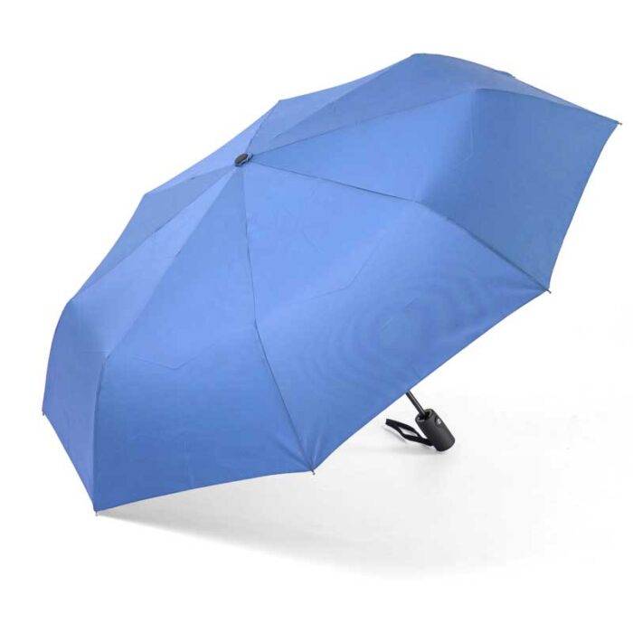 windproof folding umbrella automatic and strong light blue 5