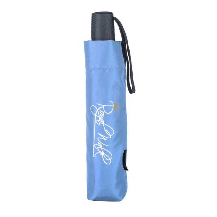 windproof folding umbrella automatic and compact light blue 15