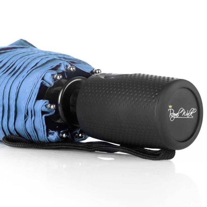 windproof folding umbrella automatic and compact light blue 16