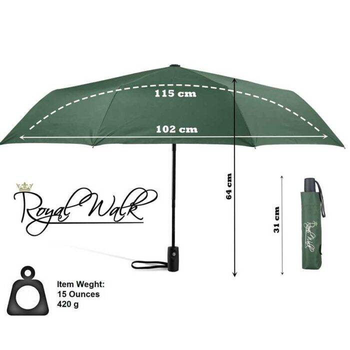 windproof folding umbrella travel automatic and strong dark green 5