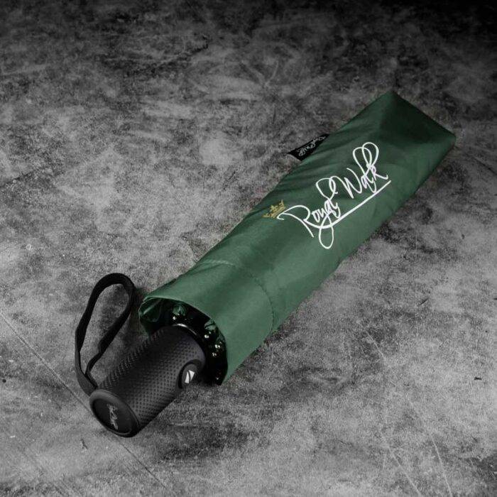 windproof folding compact umbrella automatic and travel dark green 1