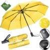 Paraguas plegable antiviento automatico y fuerte amarillo 1