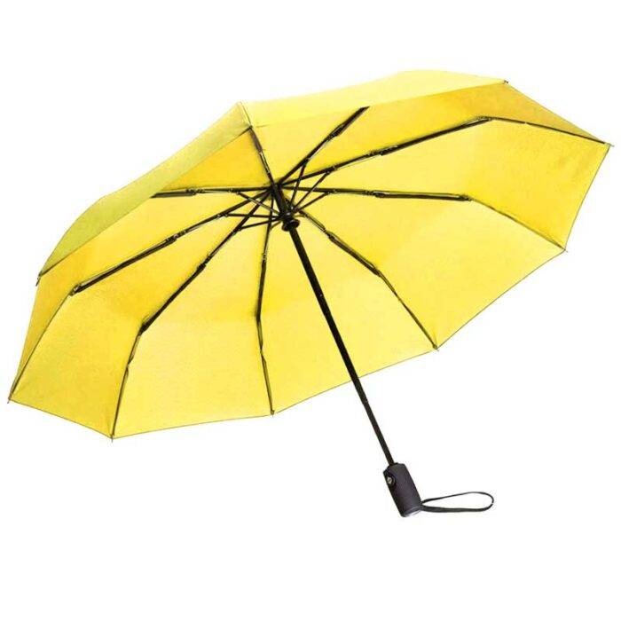 Compact Folding Umbrella for Rain Automatic Open & Close, Compact Design for Travel and Fast Drying Fabric 40 inch (102 cm) diameter - Yellow 37 windproof folding umbrella automatic and strong yellow 2