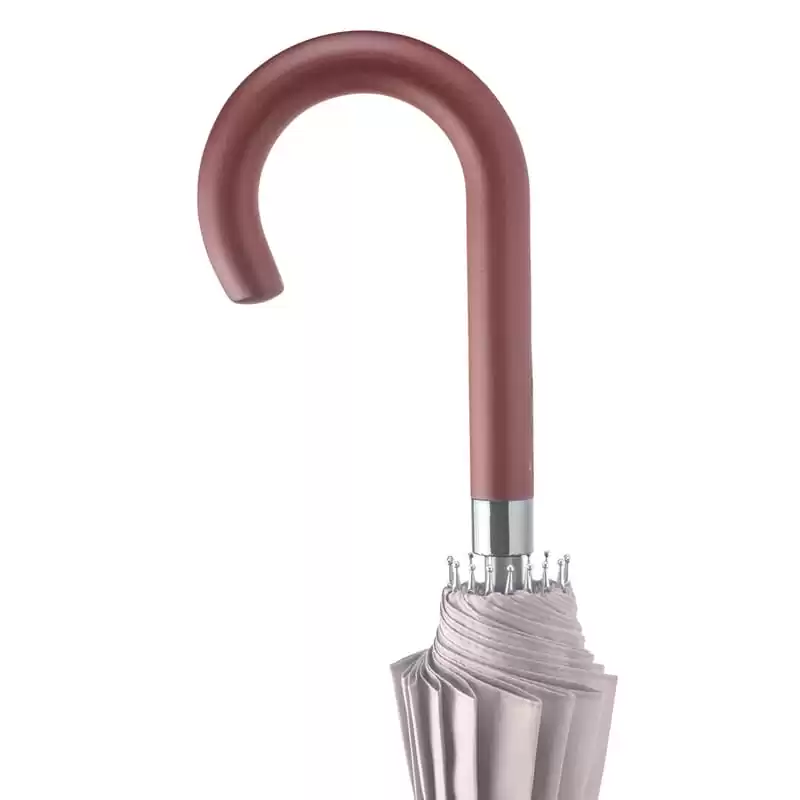 Large Umbrella for Rain Luxury big umbrella windproof with Real Wood Handle - beige 9