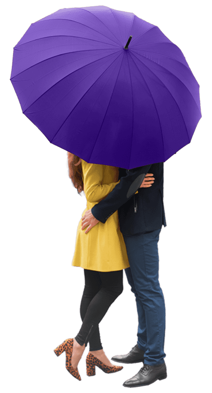 Large Umbrella for Rain Luxury Walking Stick with Real Wood Handle Automatic Open - purple 5