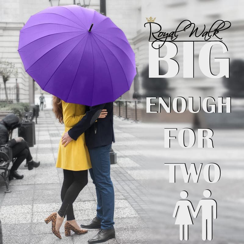 Classic large umbrella - big enough for 2 person - purple