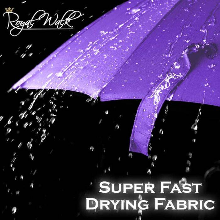 Large Umbrella for Rain Luxury windproof strong with Real Wood Handle for 2 people - purple 1