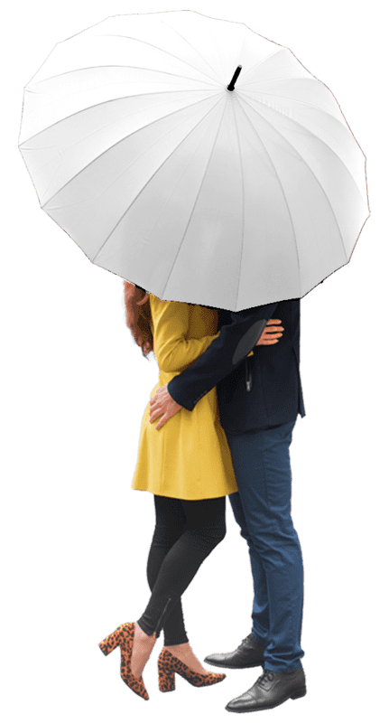 Large Umbrella for Rain Luxury windproof big umbrella with Real Wood Handle Automatic Open - white 3