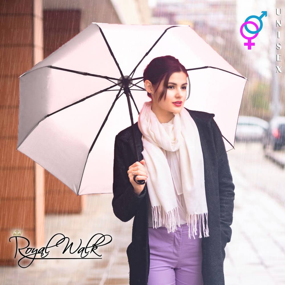 Travel umbrella for rain with compact design and water repellency fabric Beige Travel umbrella for rain with compact design and water repellency fabric Beige