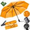 Compact Folding Umbrella for Rain Windproof Automatic Open Close (102 cm) diameter - Orange 1