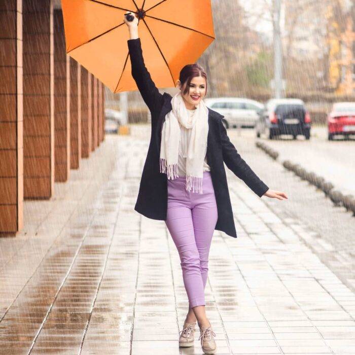 Compact Folding Umbrella for Rain Automatic Open & Close, Compact Design for Travel and Fast Drying Fabric 40 inch (102 cm) diameter - Orange 27 Compact Folding Umbrella for Rain Windproof Automatic Open Close (102 cm) diameter - Orange 22