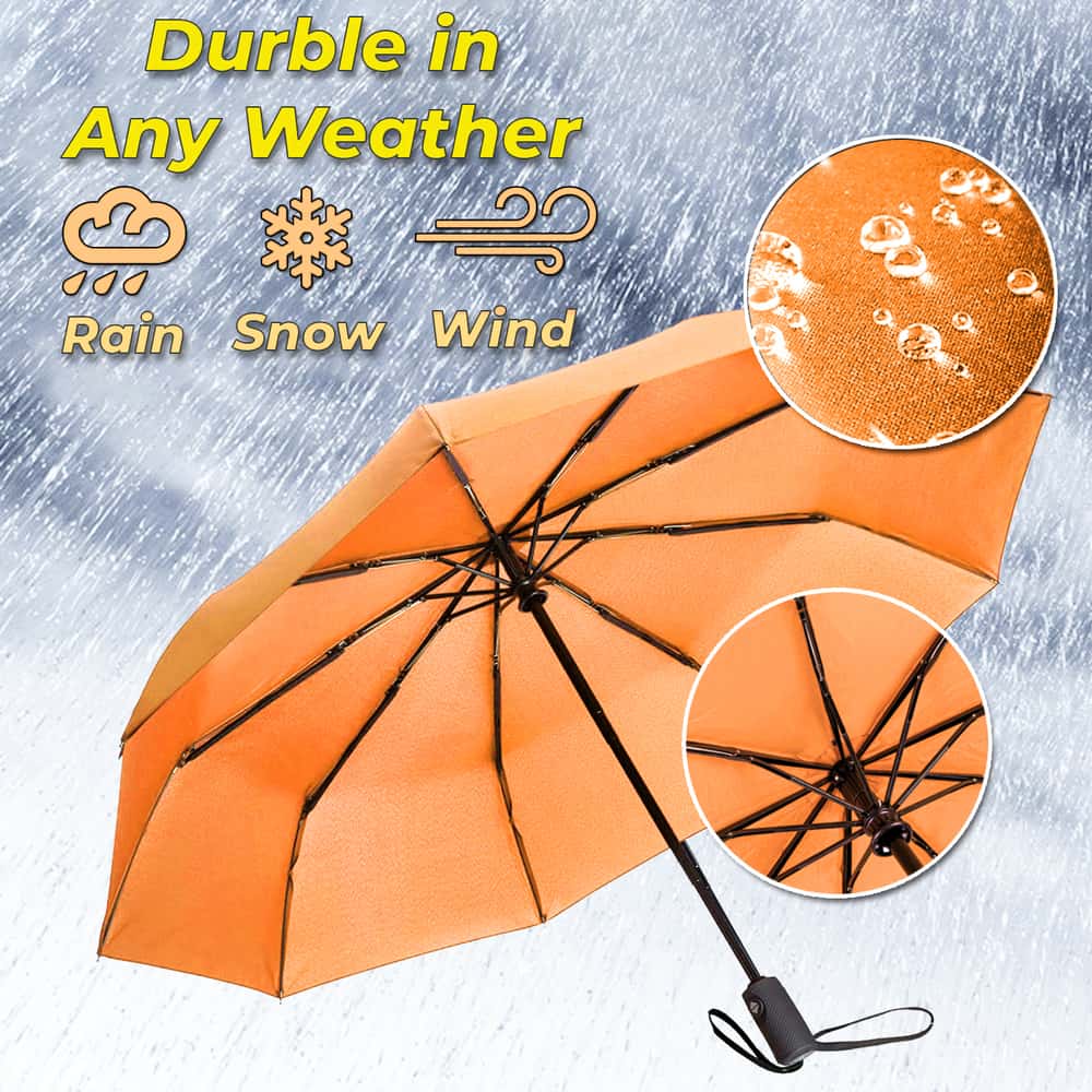 Wind resistant automatic umbrella for rain Orange Wind resistant automatic umbrella for rain Orange
