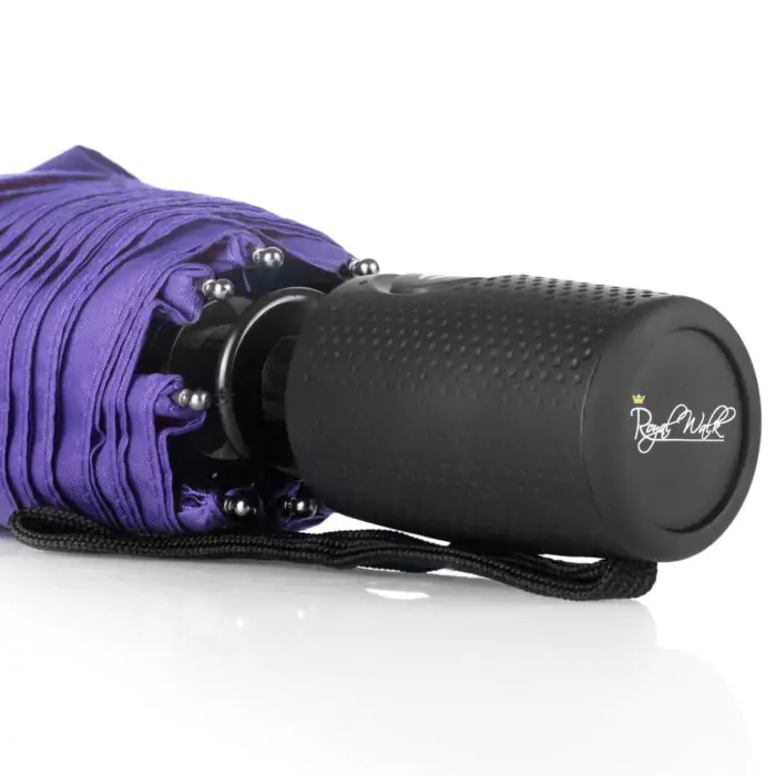 Umbrelă pliabilă compactă pentru ploaie, rezistentă la vânt, cu deschidere și închidere automată (102 cm) diametru - Purple 1