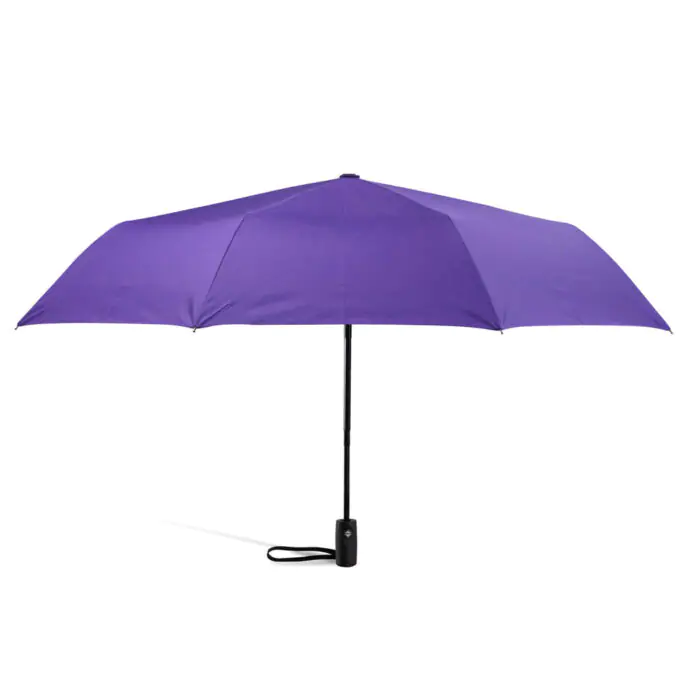 Umbrelă pliabilă compactă pentru ploaie, rezistentă la vânt, cu deschidere și închidere automată (102 cm) diametru - Purple 22