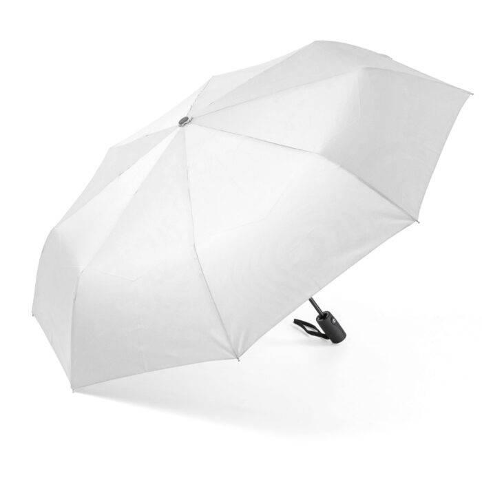 Compact Folding Umbrella for Rain Windproof Automatic Open Close (102 cm) diameter - White 21